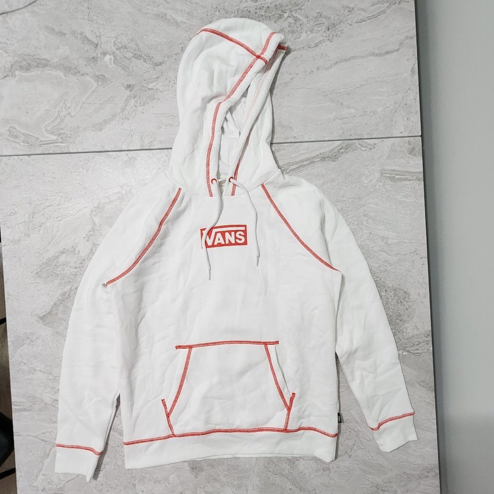 Vans Pro Stitched Versa Hoodie Women's White/Red New - Picture 1 of 7